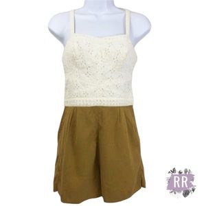 MERMAID Addie Eyelet Linen Blend Romper